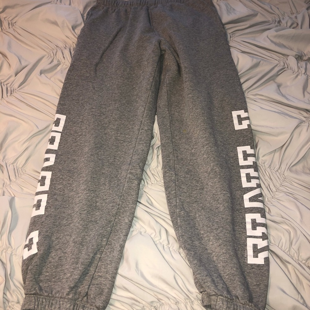 PINK grey sweatpants